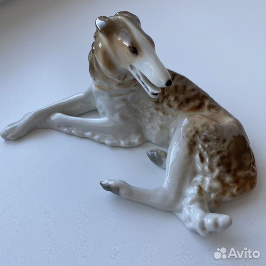 Борзая гончая фарфор статуэтка лфз