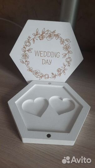 Шкатулка коробочка для обручальных колец