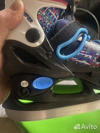 Коньки детские раздвижные размер 27-30