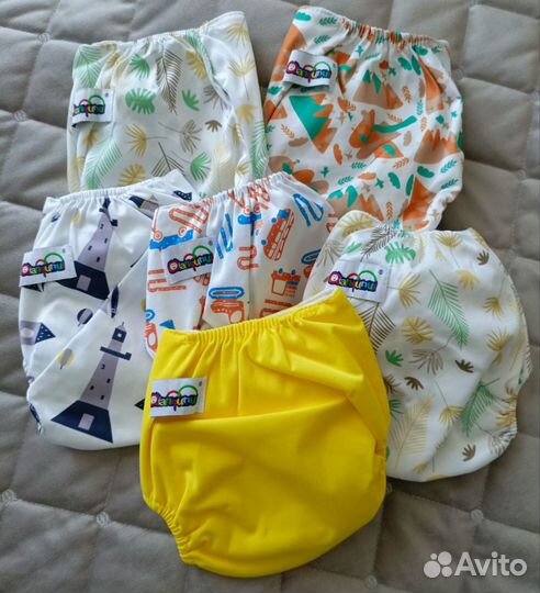 Многоразовые подгузники 6шт