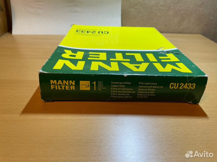 Салонный фильтр mann CU2433 filtron K1060