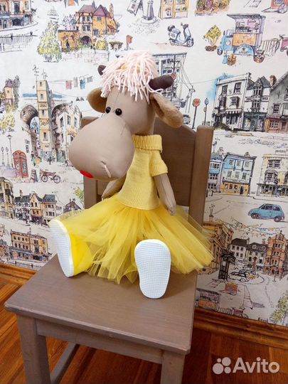 Текстильная кукла Корова