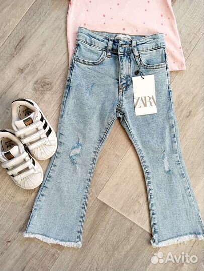 Новые джинсы zara для девочки, размер 92,110