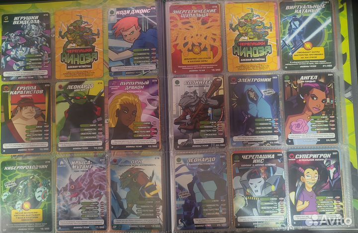 Карточки черепашки ниндзя 2 серия Воины Тени