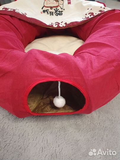 Лежанка для кота с тоннелями