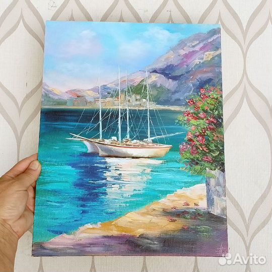 Картина Крымский мотив 25 на 35 см, масло, холст