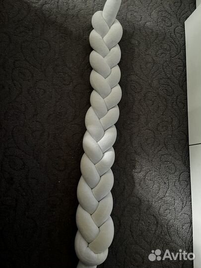 Бортик-коса в детскую кроватку(косичка) 120см