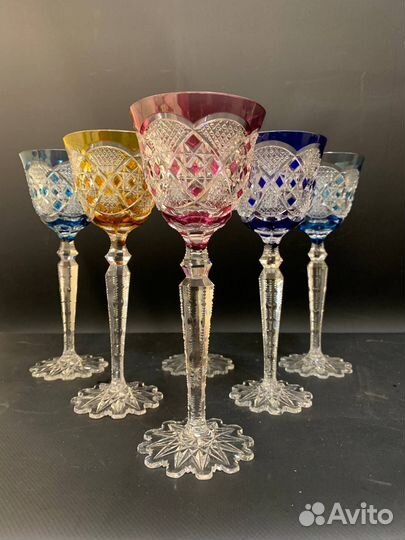 Антикварные Бокалы Val Saint Lambert хрусталь