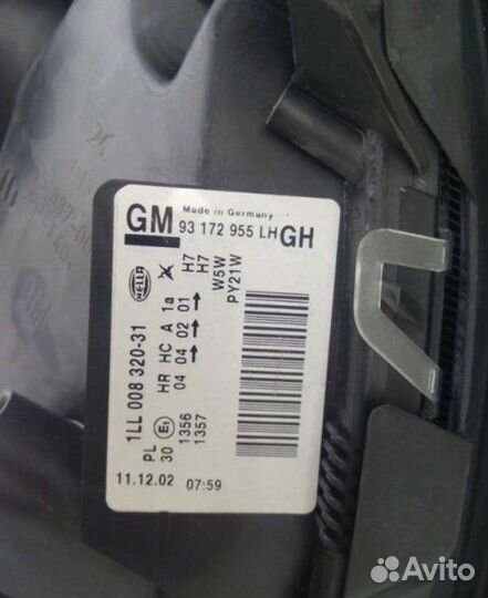 Фара левая Opel Vectra C 2002-2005