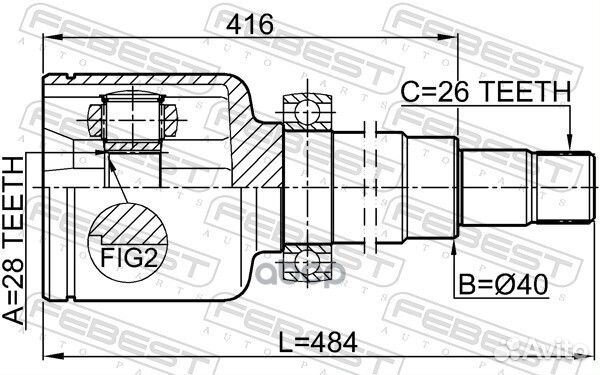 Шрус внутренний перед прав 2111CA220RH Febest