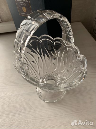 Конфетница вазочка Crystal Bohemia 21,5 см Богемия