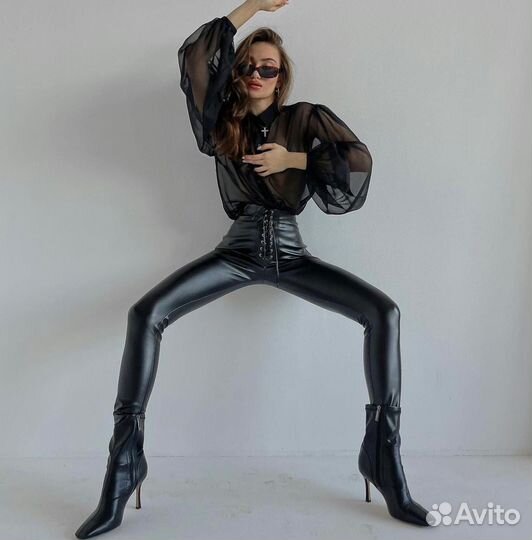 Брюки эко кожа 42