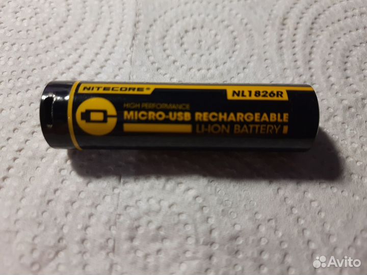 Nitecore micro USB rechargeable LI-ION battery
