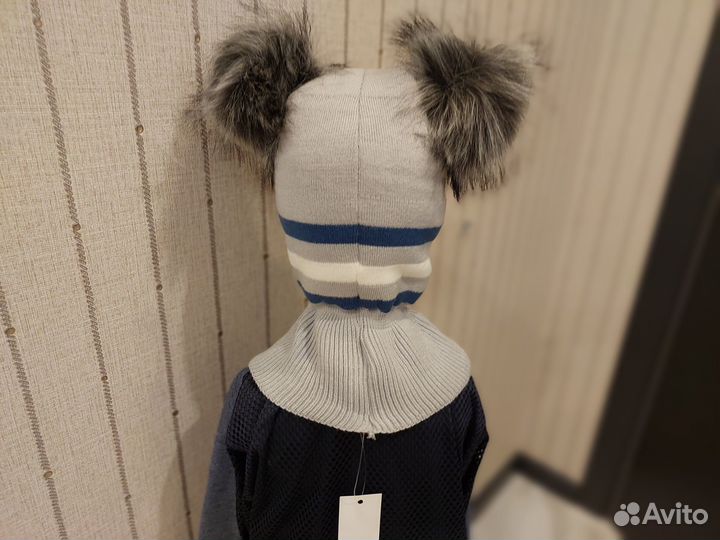 Шапка-шлем зимний детский 6-8 лет утепленный