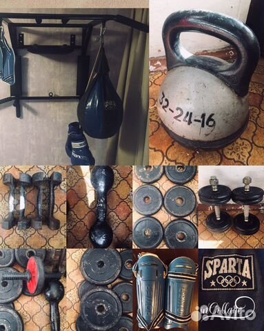 Турник 3 в 1, гантели,гиря, груша,перчатки