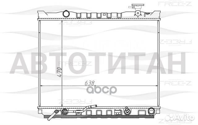 Радиатор системы охлаждения KIA Sorento 06- free-Z KK0221