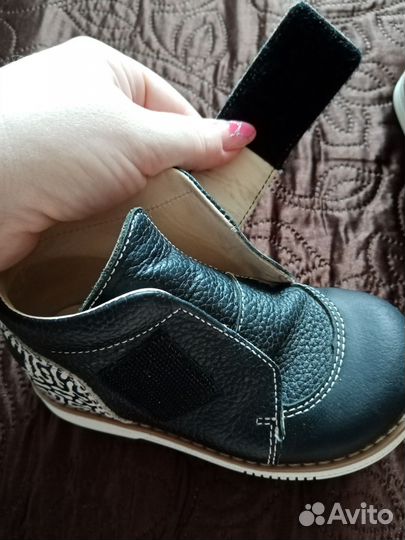 Ботинки 24 р-р нат кожа