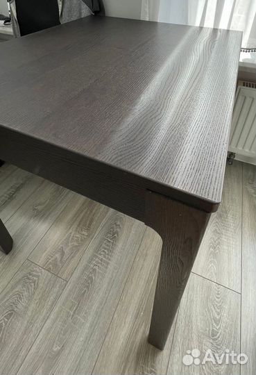 Раздвижной обеденный стол - IKEA ekedalen темно-ко