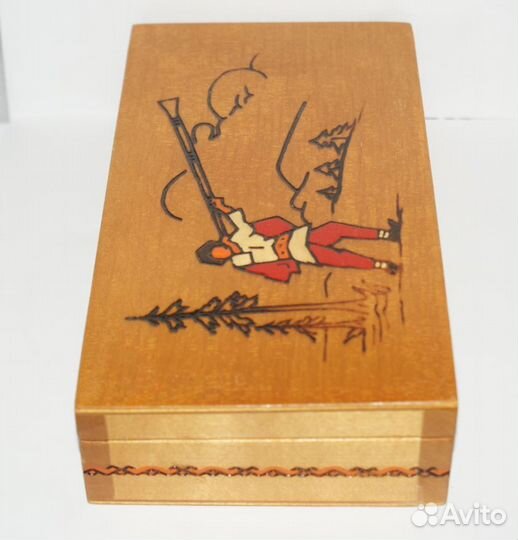 Шкатулка Карпаты ручная роспись СССР 1950 г