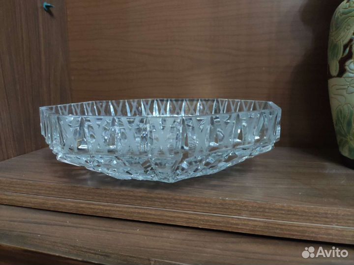 Хрустальная конфетница, Тарелка 30см