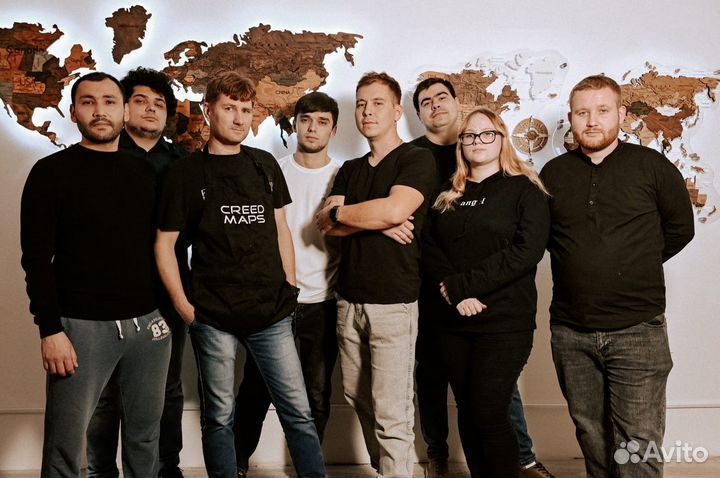 Деревянные карты на стену