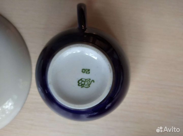 Чайные пары лфз кобальт золотой ажур