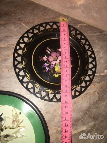 Настенная тарелка-поднос Жостово,ссср