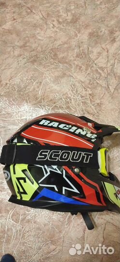 Кроссовый шлем с очками