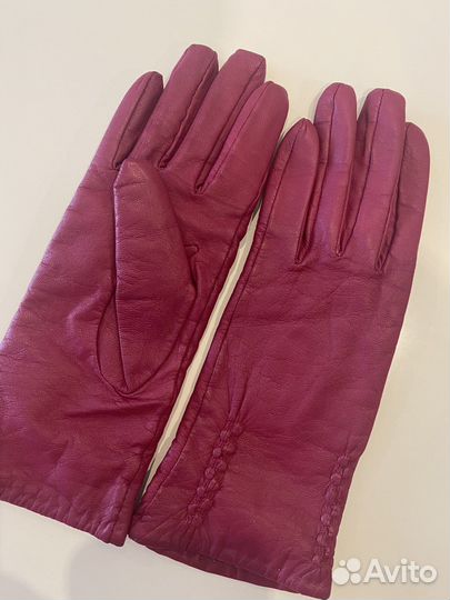 Перчатки женские кожаные новые 7