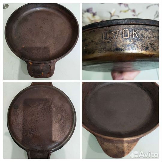 Две чугунные сковородки СССР