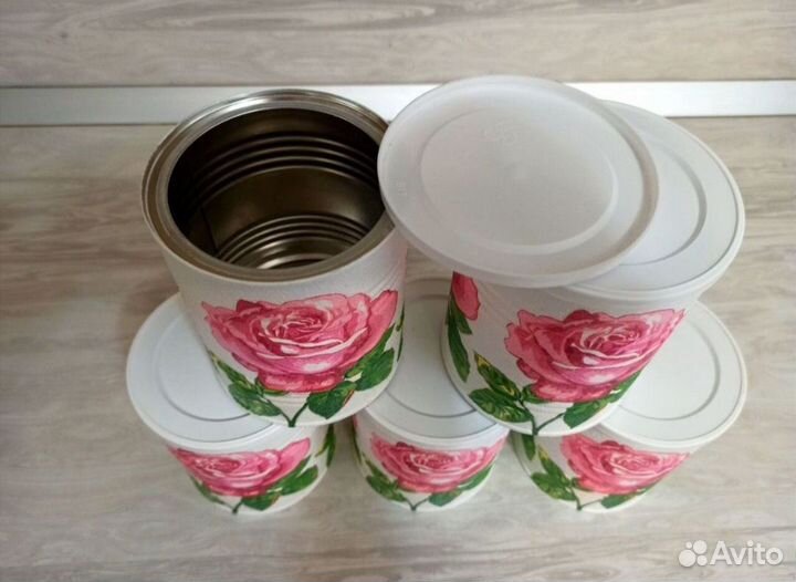Набор жестяных банок новый