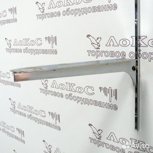 Кронштейн для стекла L350мм, хром