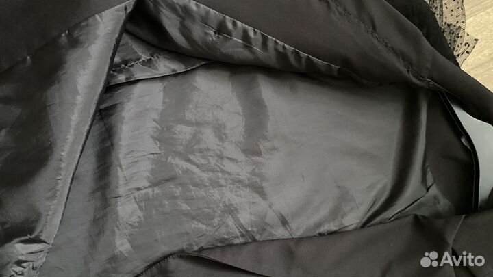 Пиджак женский черный s/m с кружевом