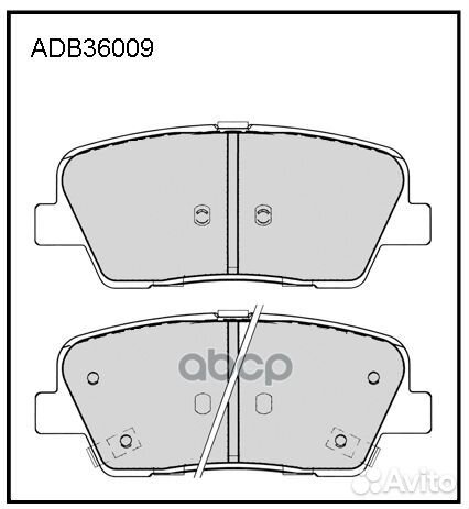 Колодки тормозные дисковые зад ADB36009 ALL