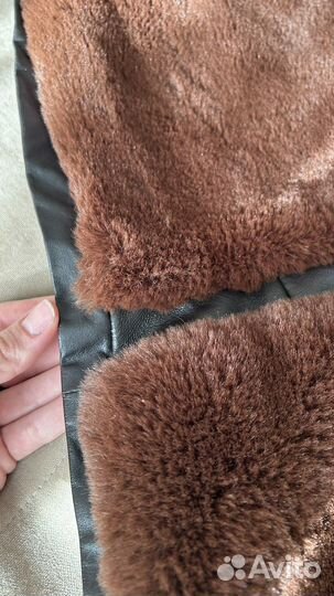 Плед / накидка на диван (кровать), нат. кожа