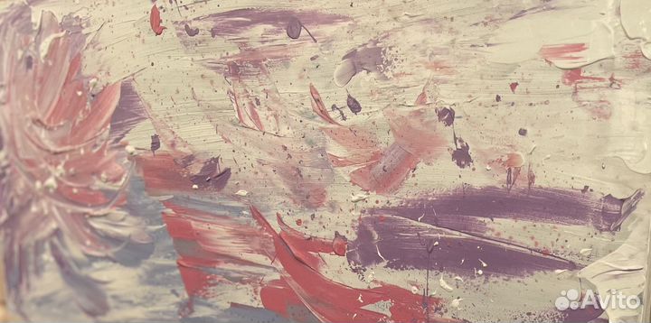 Две картины Абстракция акрил масло холст