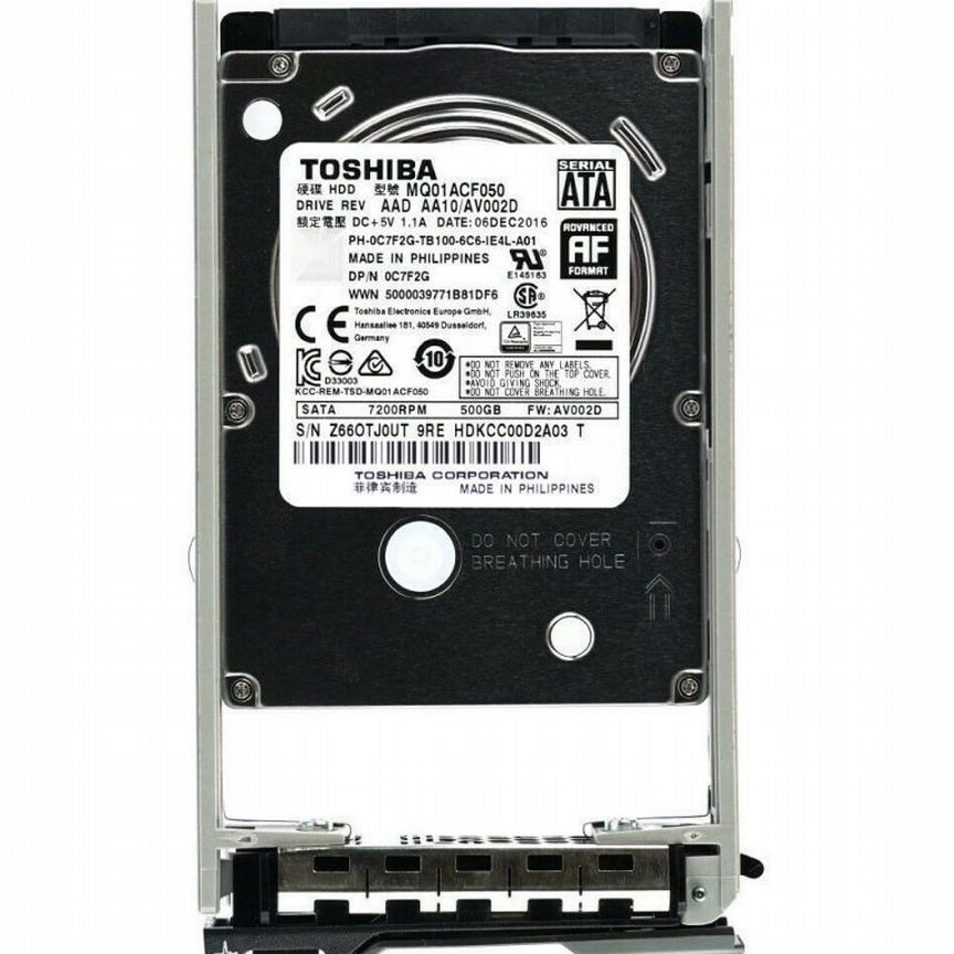 [0C7F2G] Жесткий Диск Dell 500gb Sata2,5" Hdd 0c7f2g