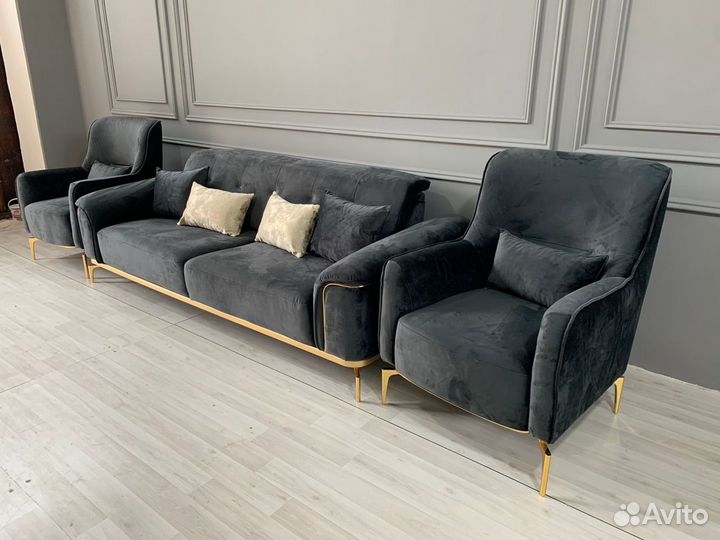 Диван и 2 кресла