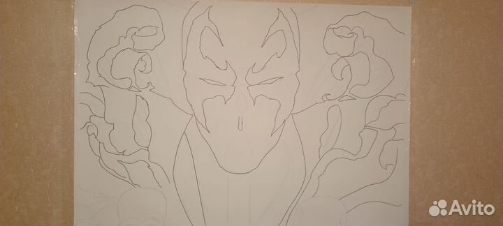 Spawn рисунок/ картина/ маркером, А0