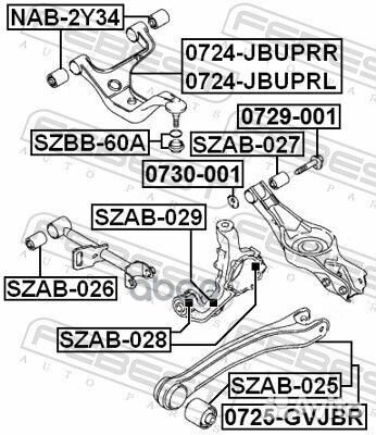 Болт эксцентрик suzuki grand vitara 06-14 07290
