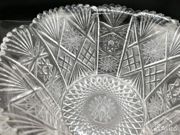 Ваза для фруктов конфетница 23*12 см Хрусталь