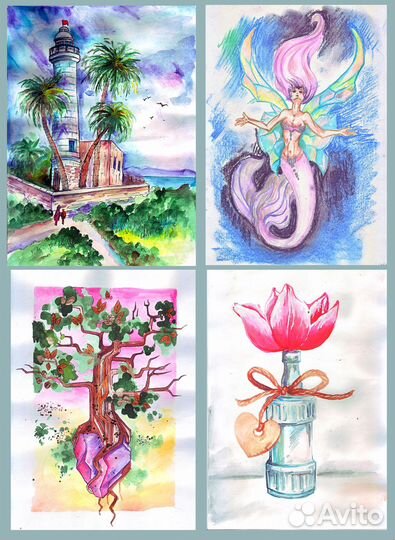 Картина акварель