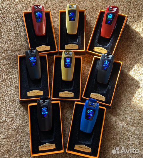 Зажигалки импульсная, дуговая сенсорным логотипо