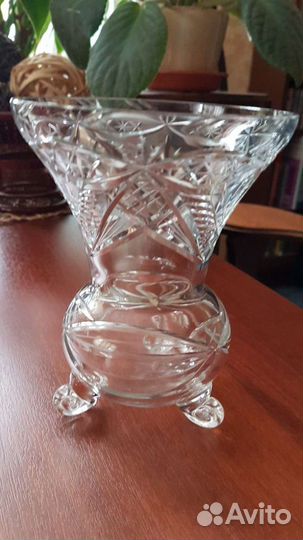 Хрусталь СССР блюда, рюмки, ваза, подсвеч., графин