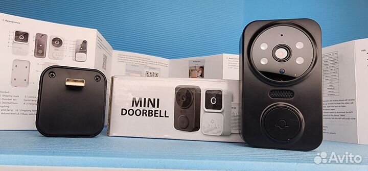 Видео звонок с камерой Wi Fi+микрофон Видеодомофон