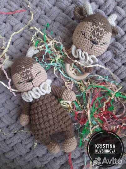 Тактильная игрушка и погремушка