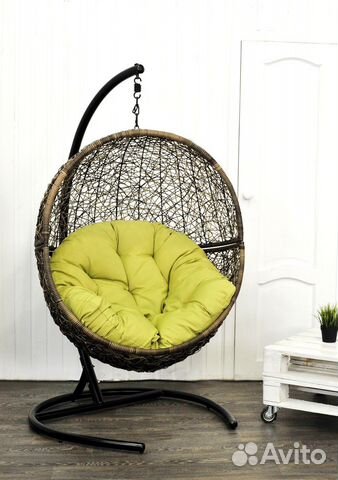 Подвесное кресло кокон капля ротанг