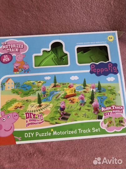 Свинка пепа пазл с паровозиком