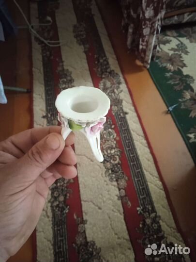 Винтажный фарфоровый подсвечник