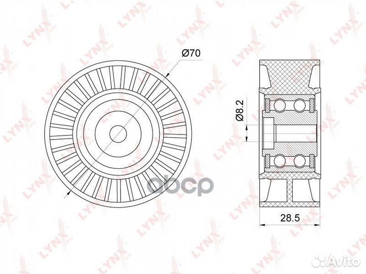 PB-7153 Ролик направляющий / приводной audi A4